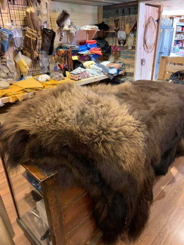 tanned buffalo hide